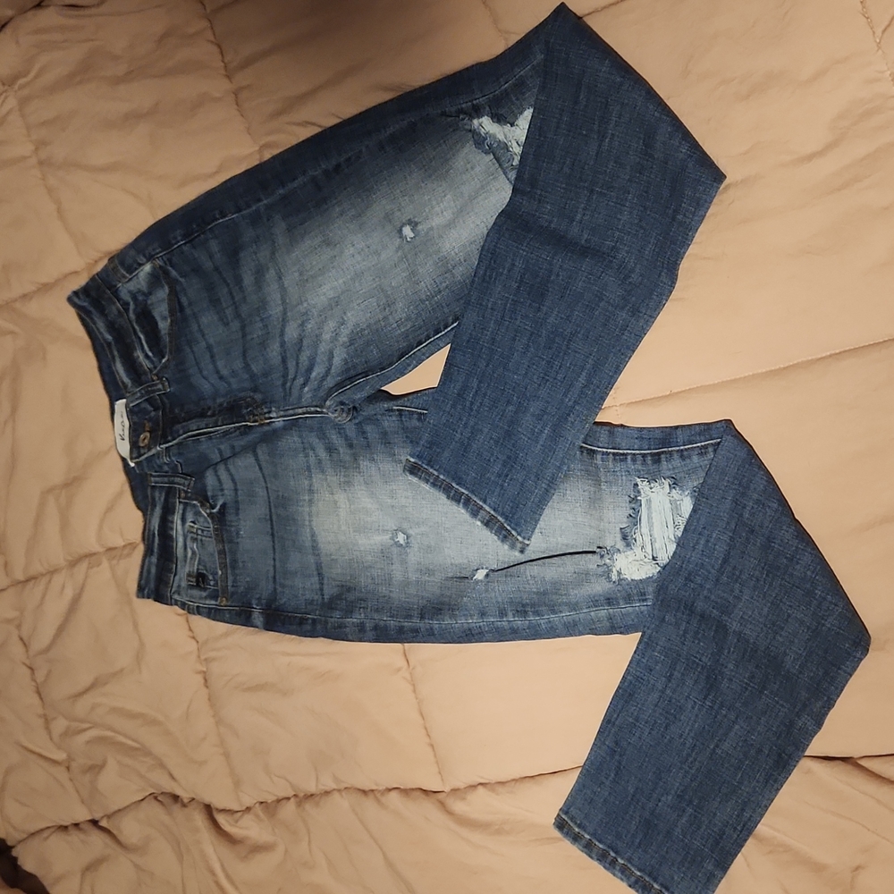 kancan skinny distressed jeans size 27